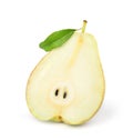 Half of ripe fresh juicy pear isolated Royalty Free Stock Photo