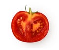 Half of ripe fresh tomato isolated on white background Royalty Free Stock Photo