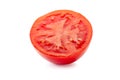 Half of ripe tomatoe on white Royalty Free Stock Photo