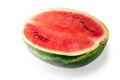 Half of ripe watermelon isolated on white background. Clipping path Royalty Free Stock Photo