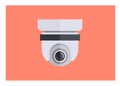 Half rounded CCTV. Simple flat illustration