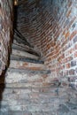 Half-ruined stairs in the ancient tower. Stairs in the ruined tower