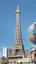 Half scale tall Eiffel Tower replica in front of Paris hotel and Casino, Las Vegas, Nevada, USA Royalty Free Stock Photo