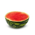 Half of a seedless watermelon isolated on a white background Royalty Free Stock Photo