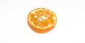 Half slice of orange lemon isolated on a white background with clipping path Royalty Free Stock Photo