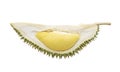 Half sliced durian isolated Royalty Free Stock Photo