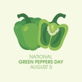 National Green Peppers Day vector Royalty Free Stock Photo