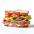 Low Resolution Sandwich On White Background