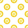 Half sliced Yellow lime or Orange  fruit isolated on white background Royalty Free Stock Photo