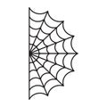 Half Spider web. Halloween cut file Royalty Free Stock Photo