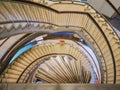 Half spiral stairs inside of Old Brewery shopping mall