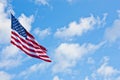 Half staff American flag Royalty Free Stock Photo