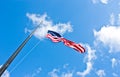 Half staff American flag Royalty Free Stock Photo