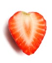 Half of strawberry isolated on white background Royalty Free Stock Photo