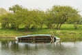 Half submerged boat wreck