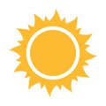 A half sun is setting downwards icon vector sunset concept for graphic design, logo, website, social media, mobile app, UI illustr