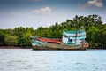 Half sunk shipwreck in Krabi, Thailand