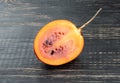 Half tamarillo fruit Royalty Free Stock Photo