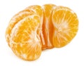 Half of tangerine or orange citrus fruit isolated on white Royalty Free Stock Photo