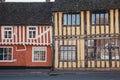 Half-timbered colourful medieval houses in the village of Lavenham, Suffolk, UK