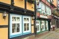 Half-timbered facades in Halberstadt