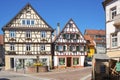 Half-timbered facades in the historical Old Town of Gernsbach
