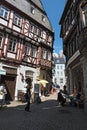 Half timbered facades of the old town of limburg an der lahn germany