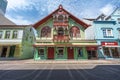 Half-timbered german style houses at XV de Novembro Street - Blumenau, Santa Catarina, Brazil