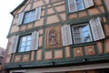 half-timbered habitation building (auberge de l\'Ã©lÃ©phant) - ribeauvillÃ© - france Royalty Free Stock Photo