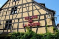 half-timbered house in andlau in alsace (france) Royalty Free Stock Photo