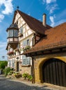 Half-timbered house BÃÂ¼rgermeister ElsÃÂ¤sser Haus built 1717 in Bad Wimpfen, Neckartal, Kraichgau, Baden-WÃÂ¼rttemberg, Germany, Royalty Free Stock Photo