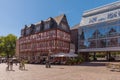 Half-timbered house on Romerberg square in Frankfurt, Germany