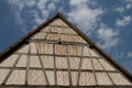 Half timbered house in a village in Alsace Royalty Free Stock Photo