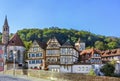 Half-timbered houses in Schwabisch Hall, Germania Royalty Free Stock Photo