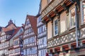 Half timbered houses in the center of Hann. Munden