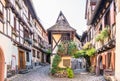 Half-timbered houses in Eguisheim, Alsace, France Royalty Free Stock Photo