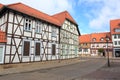 Half-timbered houses in Halberstadt Royalty Free Stock Photo