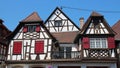 half-timbered houses - obernai - france Royalty Free Stock Photo