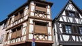 half-timbered houses - obernai - france Royalty Free Stock Photo