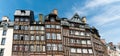 Half-timbered houses on the Place des Lices Square in the historic old town of Rennes in Brittany