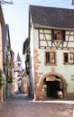 Half-timbered houses in Riquewihr, Alsace, France Royalty Free Stock Photo