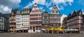 Half timbered houses at the Romer Platz, Frankfurt am Main Royalty Free Stock Photo