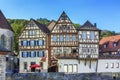 Half-timbered houses in Schwabisch Hall, Germania Royalty Free Stock Photo