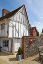 Half-timbered medieval cottage in Lavenham, Suffol