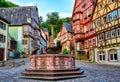 Half-timbered medieval Old town of Miltenberg, Germany Royalty Free Stock Photo