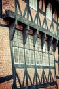 Half timbered traditional house in ribe denmark Royalty Free Stock Photo