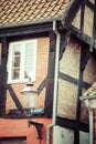 Half timbered traditional house in ribe denmark Royalty Free Stock Photo