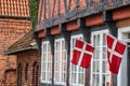 Half timbered traditional house in ribe denmark Royalty Free Stock Photo