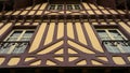 Half timbering Facade of a very old house in normandy france