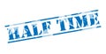 Half time blue stamp Royalty Free Stock Photo